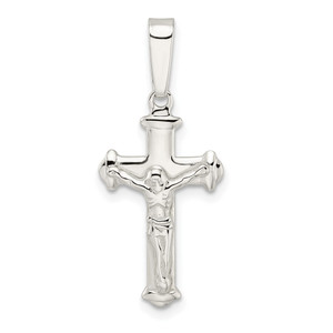 Sterling Silver Polished Crucifix Pendant - QC-DA95724B-5604