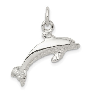 Sterling Silver Polished Dolphin Pendant - QC-AE235DC7-3313