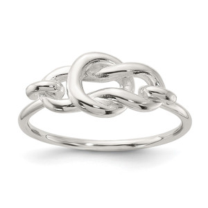 Sterling Silver Polished Fancy Knot Ring - QR-288D545E-9164