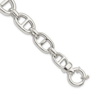 Sterling Silver Polished Fancy Link Bracelet - QG-07EFEB89-9579