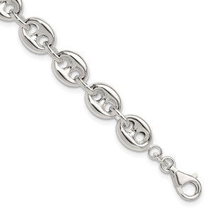 Sterling Silver Polished Fancy Link Bracelet - QG-9815482A-8917