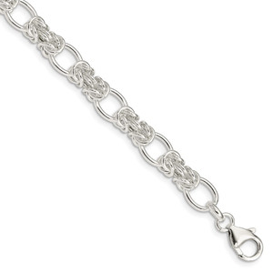 Sterling Silver Polished Fancy Link Bracelet - QG-CF701731-7883