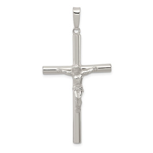 Sterling Silver Polished Hollow Crucifix Pendant - QC-DD1D1262-8537