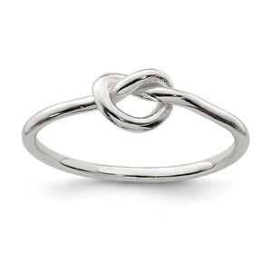 Sterling Silver Polished Knot Ring - QR-418729C9-1166