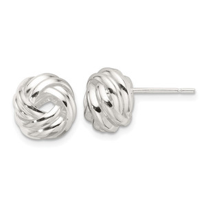 Sterling Silver Polished Love Knot Post Earrings - QE-036437B7-4497
