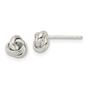 Sterling Silver Polished Love Knot Post Earrings - QE-F0A4D460-4406