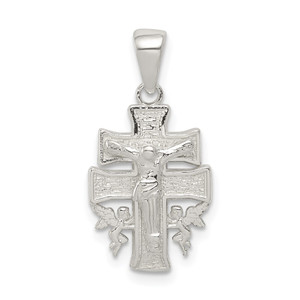 Sterling Silver Polished Mini INRI Crucifix Pendant