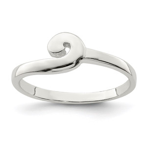 Sterling Silver Polished Swirl Ring - QR-0609ADBE-9090