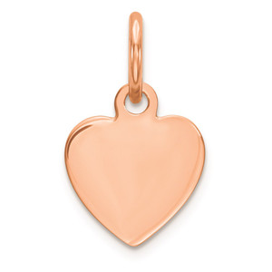 Sterling Silver RG Plated Engraveable Heart Polished Front/Satin Back Disc - QM-4EA3AF0C-3452