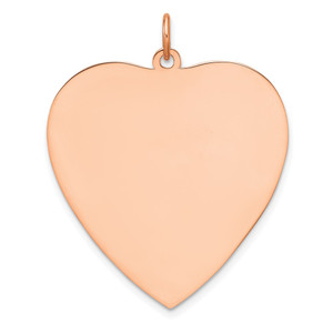 Sterling Silver RG Plated Engraveable Heart Polished Front/Satin Back Disc - QM-53E42FA6-3811