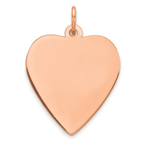 Sterling Silver RG Plated Engraveable Heart Polished Front/Satin Back Disc - QM-80F207E9-5277