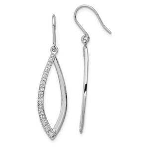 Sterling Silver Rhodium Diam. Dangle Earrings - QE-C8352DFF-2329