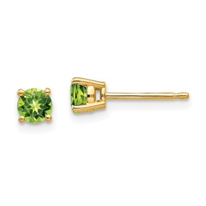 14k 4mm Peridot earring