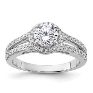 Sterling Silver Rhodium-plated & CZ Ring - QR-734F863F-6356