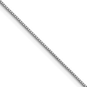 Sterling Silver Rhodium-plated .6mm Box Chain - QB-3200779F-9202