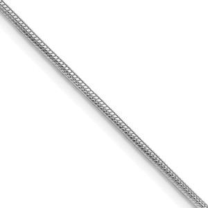 Sterling Silver Rhodium-plated 1.25mm Snake Chain - QS-AE70948C-2090