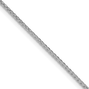 Sterling Silver Rhodium-plated 1.3mm Diamond-cut Round Box Chain - QV-262C05D7-3928