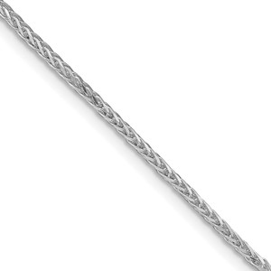 Sterling Silver Rhodium-plated 1.45mm Diamond-cut Round Spiga Chain - QS-28632355-6718