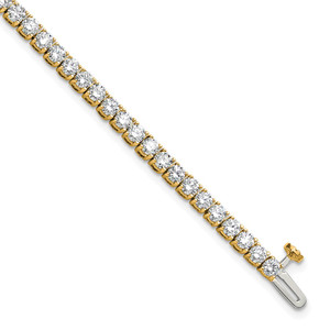 14k 5 carat Lab Grown Diamond VS+ F+ Complete Tennis Bracelet