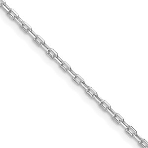 Sterling Silver Rhodium-plated 1.65mm Diamond-cut Long Link Cable Chain - QP-654899E3-5929