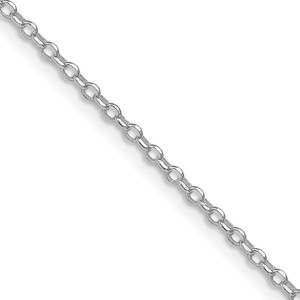 Sterling Silver Rhodium-plated 1.75mm Diamond-cut Cable Chain - QH-9F2434C2-1331