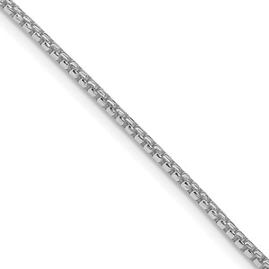 Sterling Silver Rhodium-plated 1.75mm Diamond-cut Round Box Chain - QV-A121BE54-9916