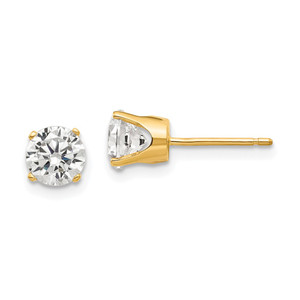 14k 5.5mm CZ stud earrings