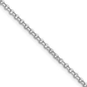 Sterling Silver Rhodium-plated 2.2mm Diamond-cut Cable Chain - QH-28C5CED4-5469