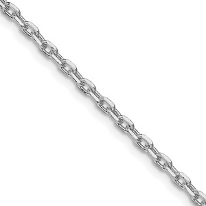 Sterling Silver Rhodium-plated 2.75mm Beveled Oval Cable Chain - QC-963C2116-3651
