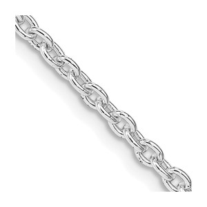 Sterling Silver Rhodium-plated 2.75mm Cable Chain - QC-FCCEE6AE-2531