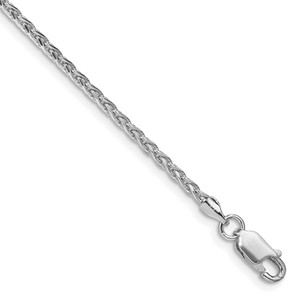 Sterling Silver Rhodium-plated 2mm Diamond-cut Spiga Chain - QD-31683906-2174