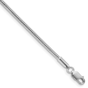 Sterling Silver Rhodium-plated 2mm Snake Chain - QS-AF917358-8068