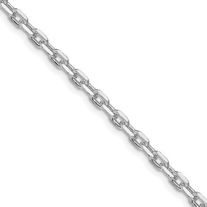 Sterling Silver Rhodium-plated 3.25mm Beveled Oval Cable Chain - QC-165E90E5-6786