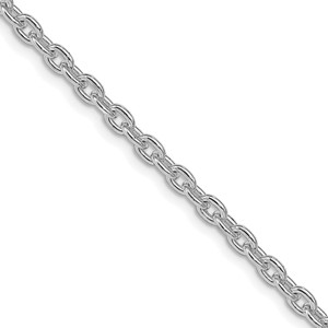 Sterling Silver Rhodium-plated 3.5mm Cable Chain - QC-0DC7E0D3-3490