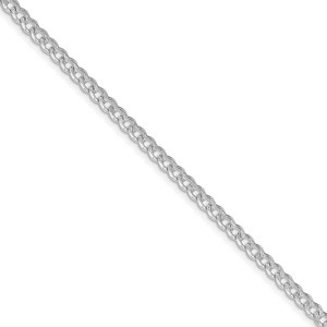 Sterling Silver Rhodium-plated 3.8mm Pav‚ Curb Chain - QC-0BADF9EF-6371