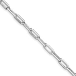 Sterling Silver Rhodium-plated 4.25mm Elongated Open Link Chain - QF-F91207B9-4889