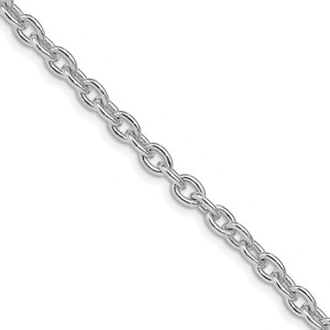 Sterling Silver Rhodium-plated 4.5mm Cable Chain - QC-74A886B2-6672