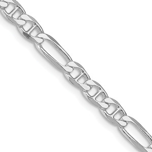 Sterling Silver Rhodium-plated 4.5mm Figaro Anchor Chain - QA-16C199A9-4232