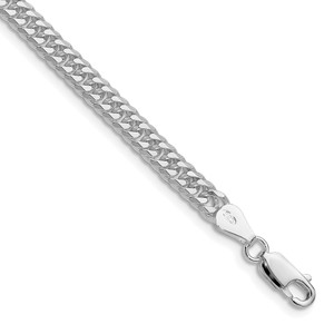 Sterling Silver Rhodium-plated 4.8mm Double Diamond-cut Curb Chain - QD-3154C6CA-6901