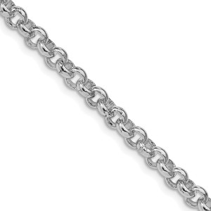 Sterling Silver Rhodium-plated 5mm Rolo Chain - QF-C5007474-4222