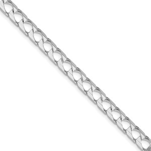 Sterling Silver Rhodium-plated 6.25mm D/C Square Curb Chain - QF-EFDFD879-5721