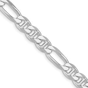 Sterling Silver Rhodium-plated 8.25mm Figaro Anchor Chain - QA-EFE6F17D-6678