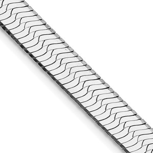 Sterling Silver Rhodium-plated 8.75mm Magic Herringbone Chain - QH-3681B7F4-1929
