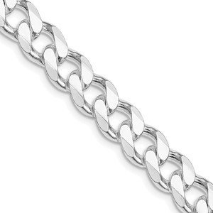 Sterling Silver Rhodium-plated 9.3mm Curb Chain - QC-7BE35483-4039