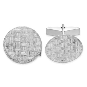 Sterling Silver Rhodium-plated Cuff Links - QQ-52883A80-1250