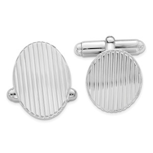 Sterling Silver Rhodium-plated Cuff Links - QQ-C095286D-3539