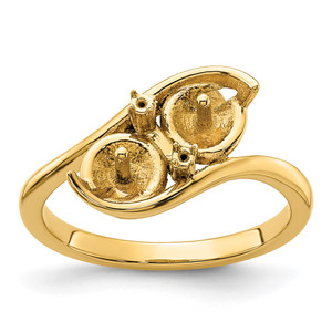 14k 6mm Pearl & Diamond Ring Mounting - Y4-60F8EBE0-2428