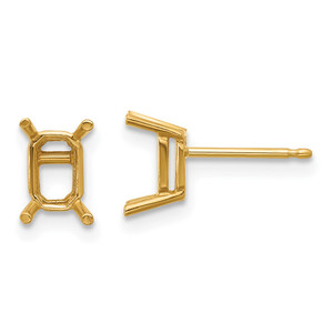 14k 6x4 Emerald Earring Mountings