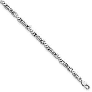Sterling Silver Rhodium-plated Diam. Bracelet - QD-EAE68A13-6813