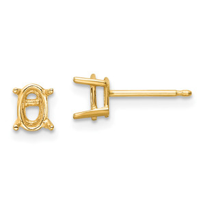 14k 6x4 Oval Earring Mountings